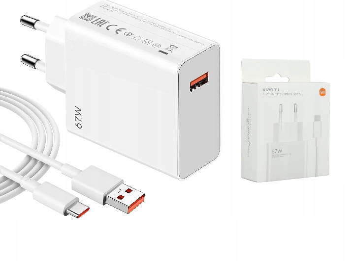 

Xiaomi Oryginalna Szybka Ładowarka 67W Kabel Usb-c