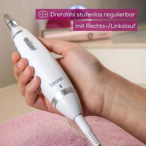 BEURER Zestaw Do Manicure I Pedicure Elektryczny Pilnik LED 10 Końcówek — miniatura 2