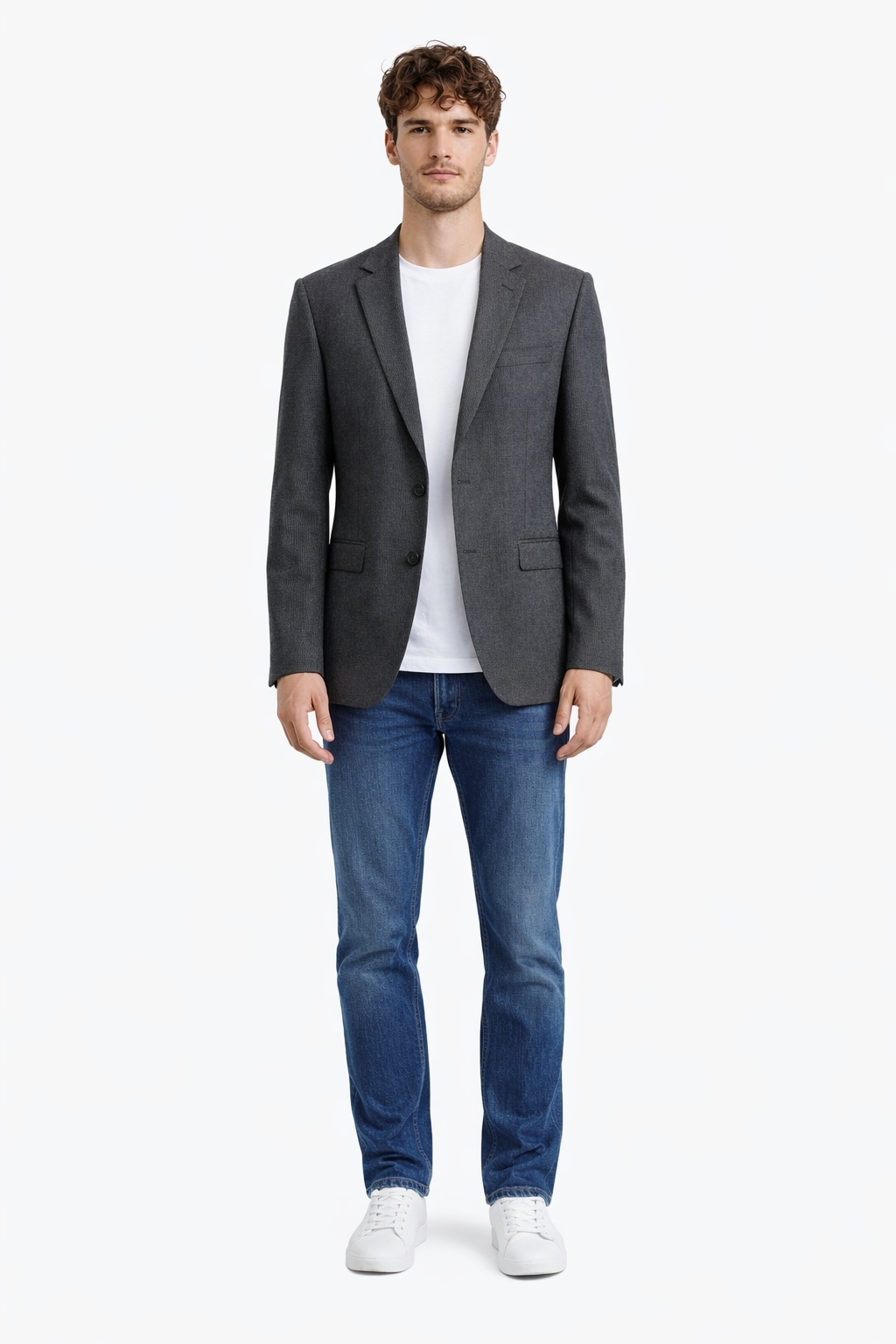 Hugo Sako Šedé Slim S Knoflíky 50 I1E