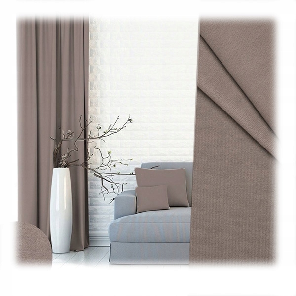 

Zasłony Gotowe Milas 043 Ciemny Beż 250X140 Taśma
