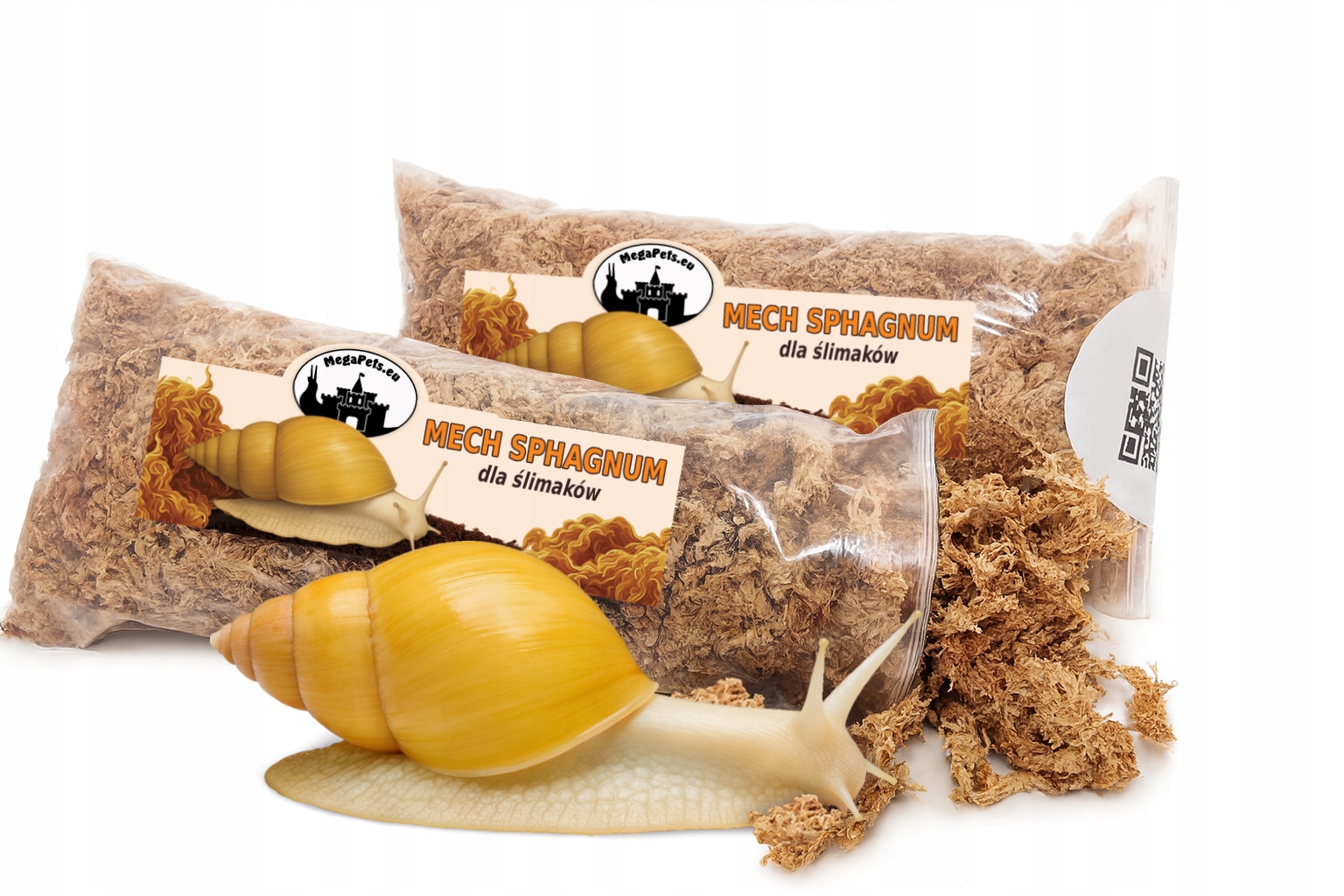 Levně Mech Sphagnum pro slimáky Rašelinový Hlemýžď Achatina Lissachatina