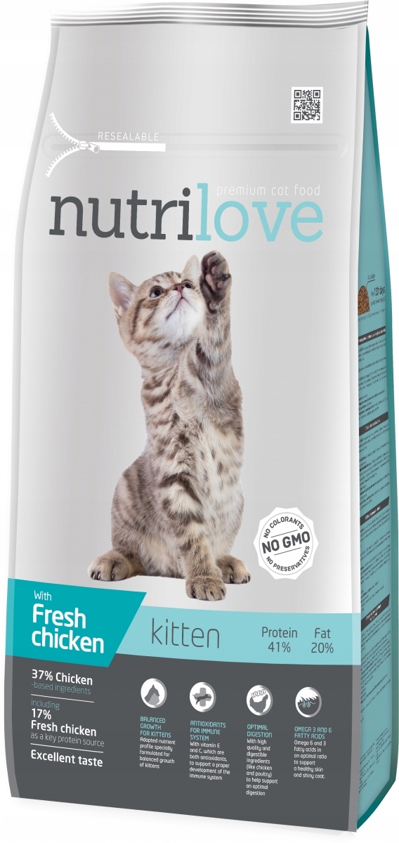

Nutrilove Cat Premium Kitten Chicken 1,4kg