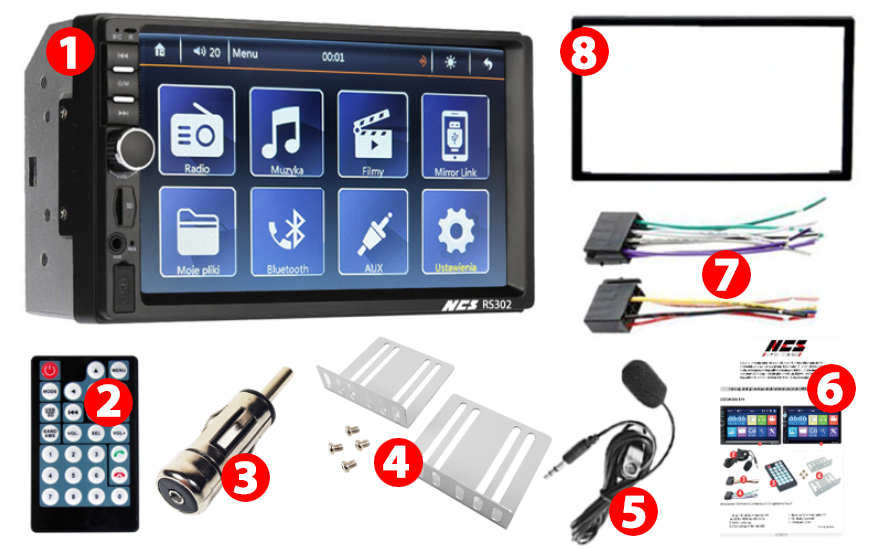 RADIO SAMOCHODOWE DO VW PASSAT B5 1996-2004 USB BT Marka NCS