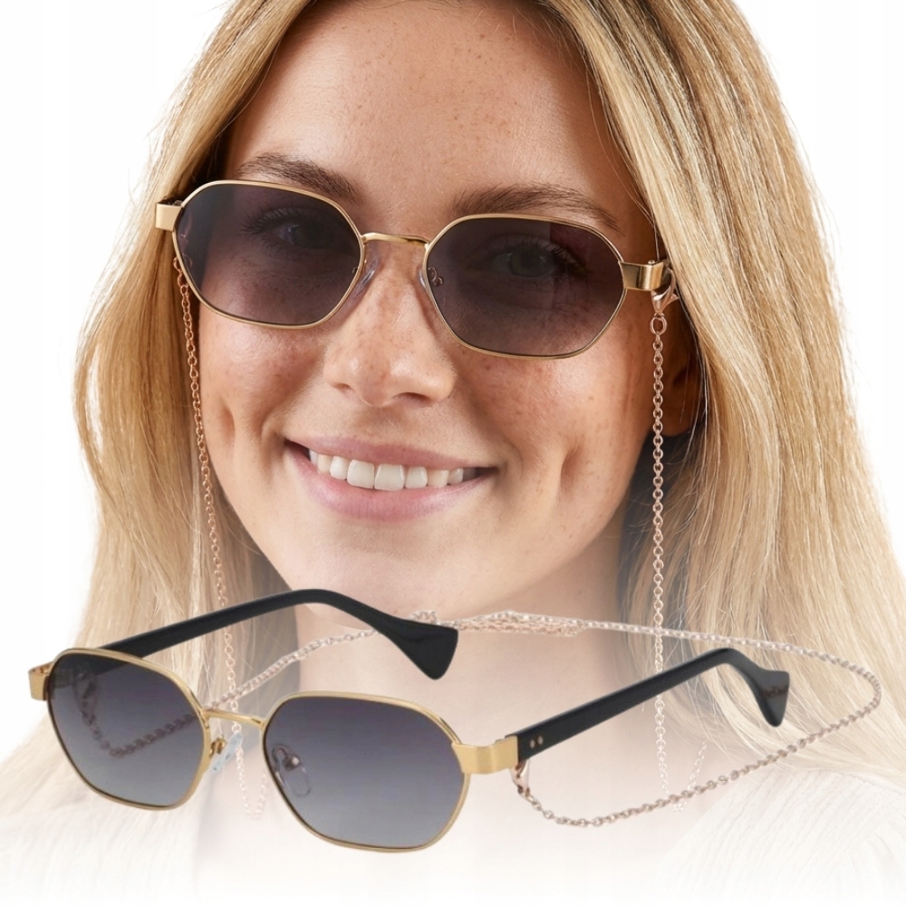 Okulary przeciwsłoneczne Senja 17224 C2 z polaryzacją łańcuszek i etui