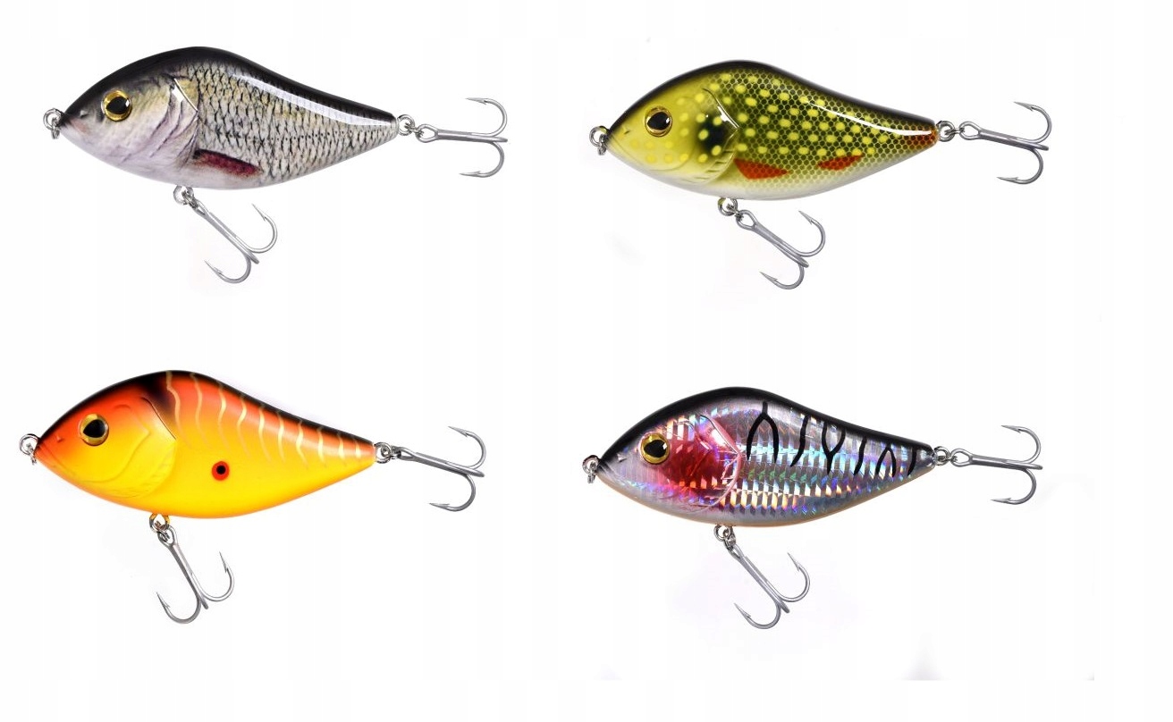 4 X Jerk York Pike Crusher 10CM 47GR Tonący Wobler