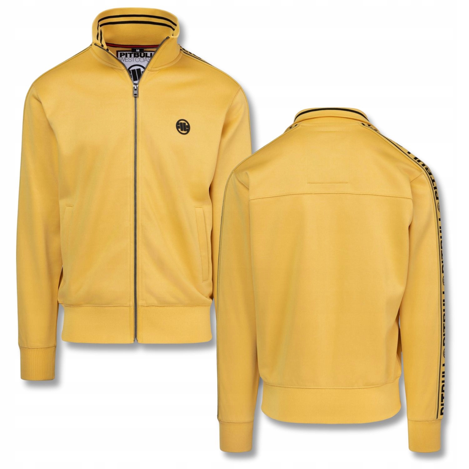 Pánská Rozepínací mikina Pitbull Oldschool Tape Logo se stojáčkem bez kapuce