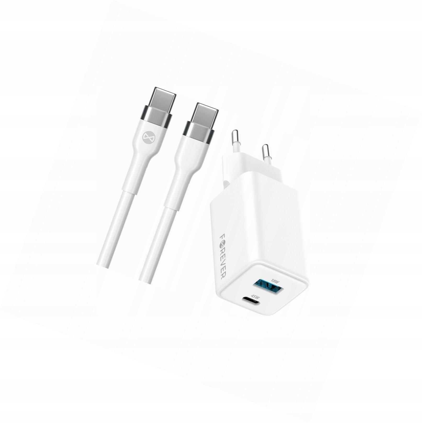 Szybka ładowarka GaN 45W 2 wejścia z kablem 2m do Uniwersalne Galaxy A55