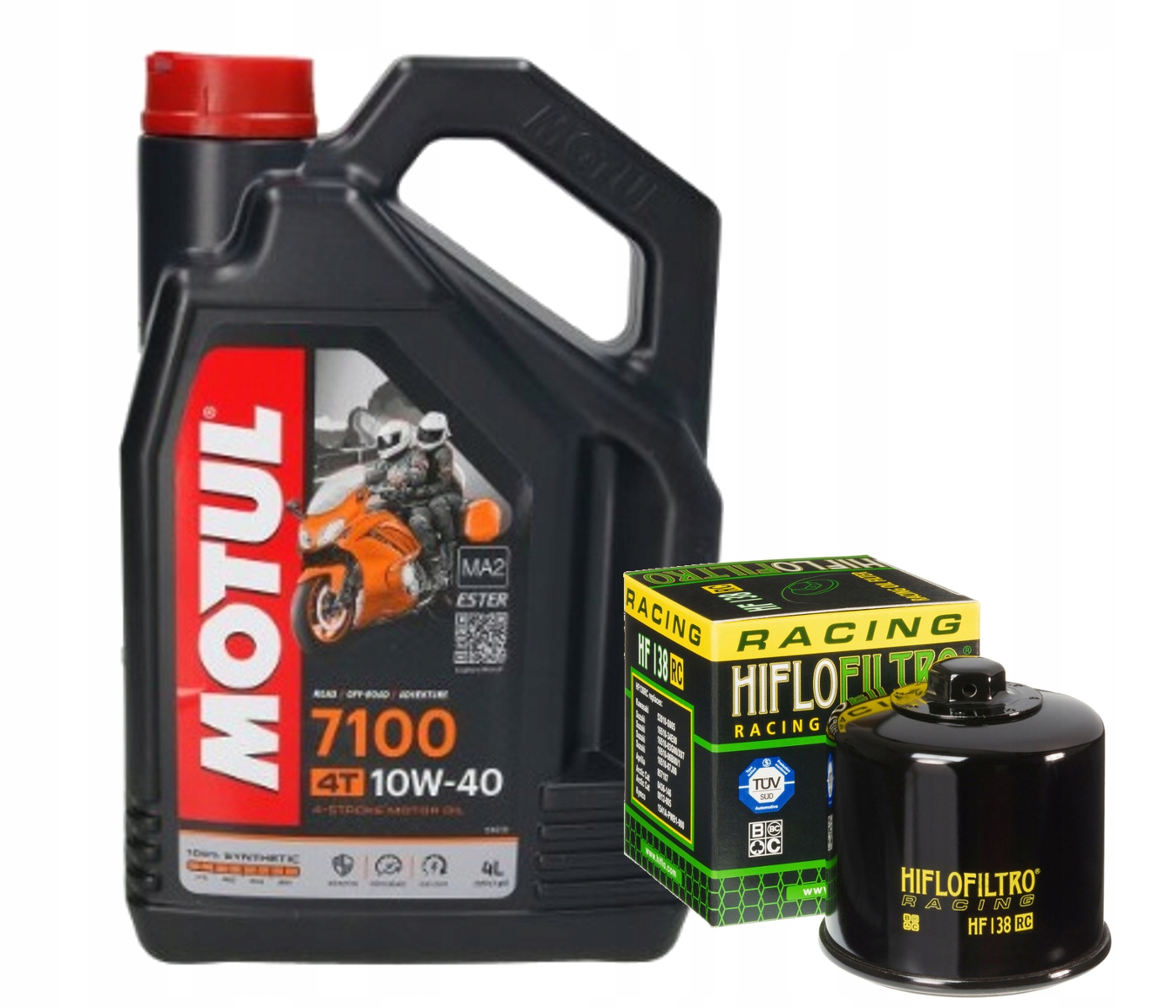 ZESTAW OLEJ MOTUL 7100 FILTR HF138RC SUZUKI DL1000 V-STORM 02-19