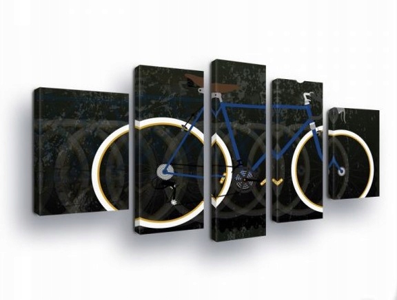 Obraz 170x100 modulárny polyptych bicykel koleso pohyb dynamika abstrakcia