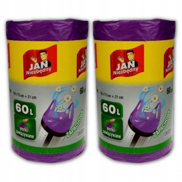 

Worki na śmieci 60l Jan Niezbędny zapach 60szt x 2