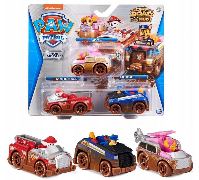 

Zetaw Autka Psi Patrol Marshall Skye Chase 3 Szt
