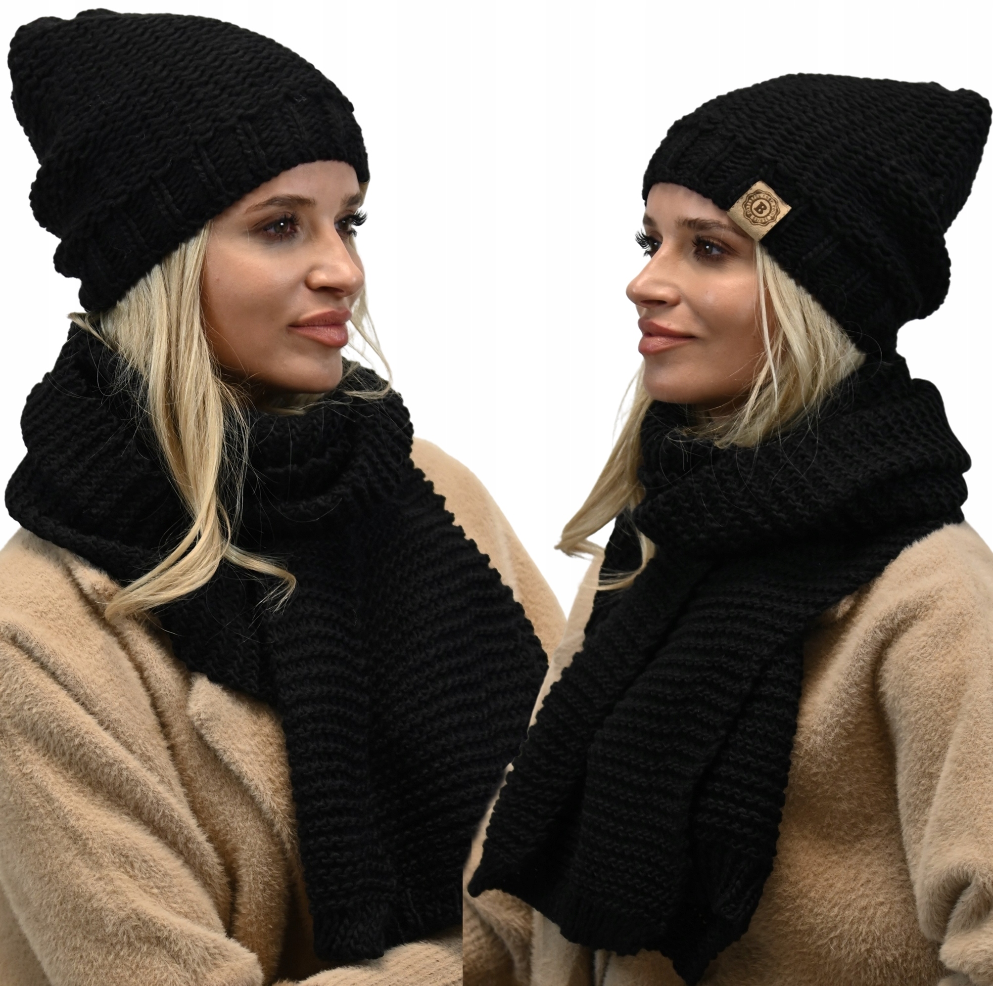 

Polski Komplet Czapka bardzo Duży Szalik Ciepły