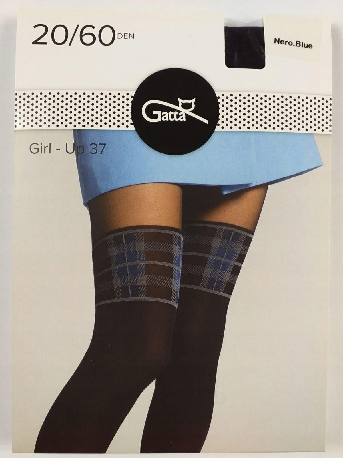 

Gatta Girl-up 37 Rajstopy wzorzyste /2-S/Nero.Blue