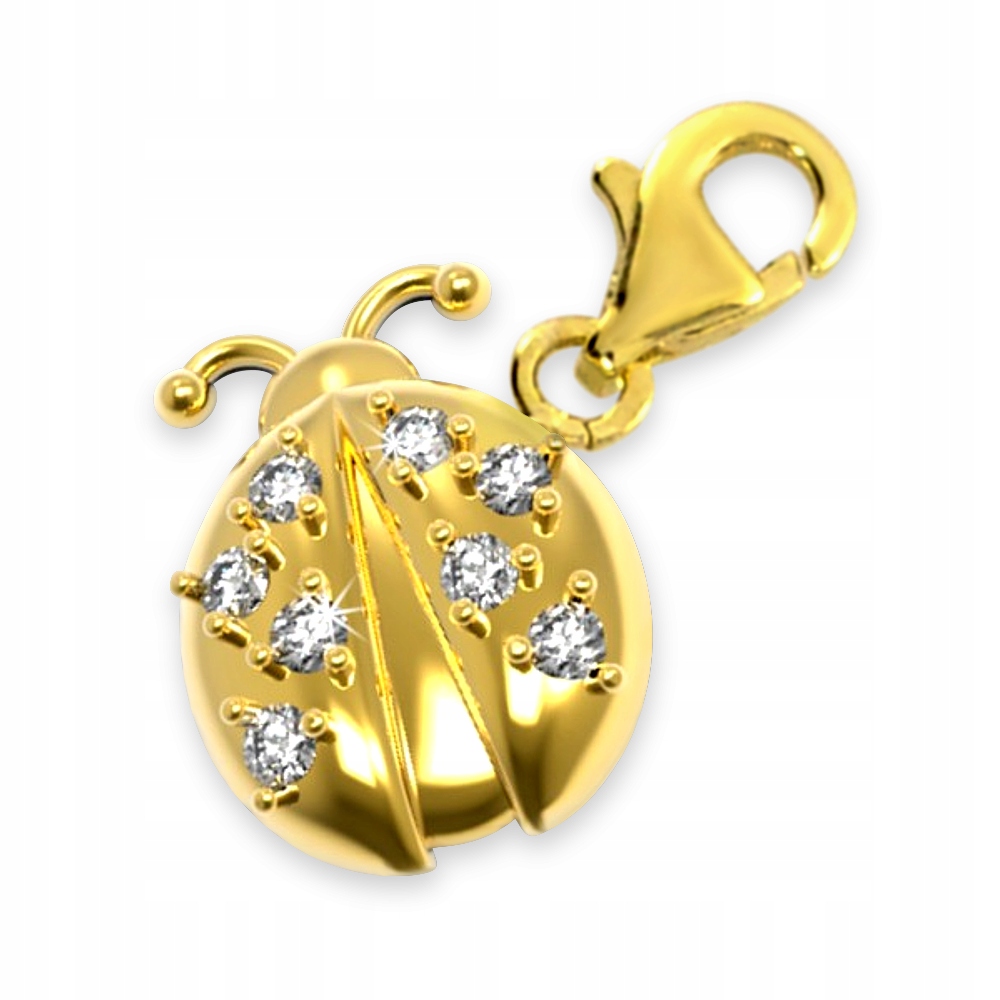 Zlatý Přívěsek Beruška Se Zirkony Zlato 585