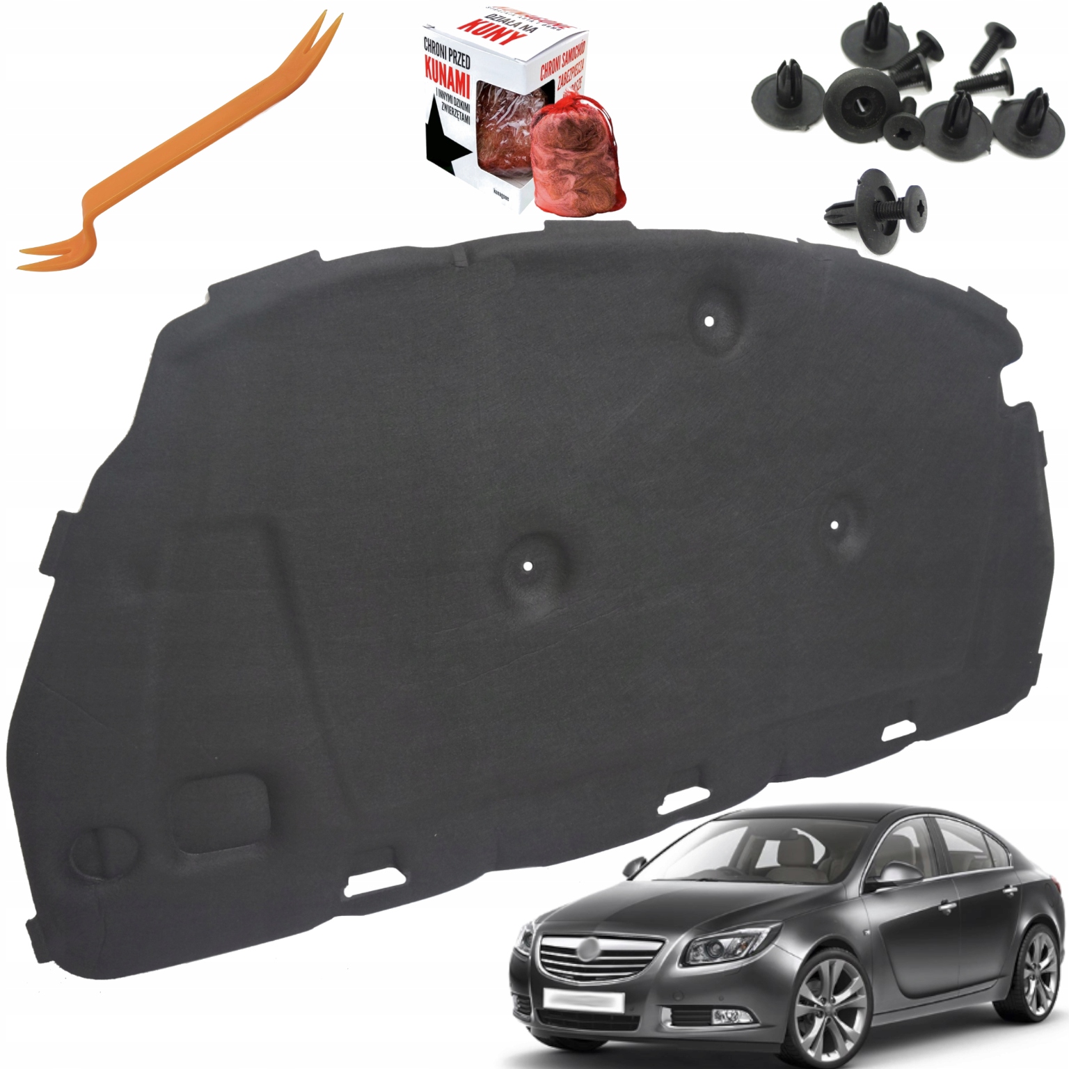 Odhlučnění masky Izolace Opel Insignia A 08-17 Odstrašovač Stahovák Hq