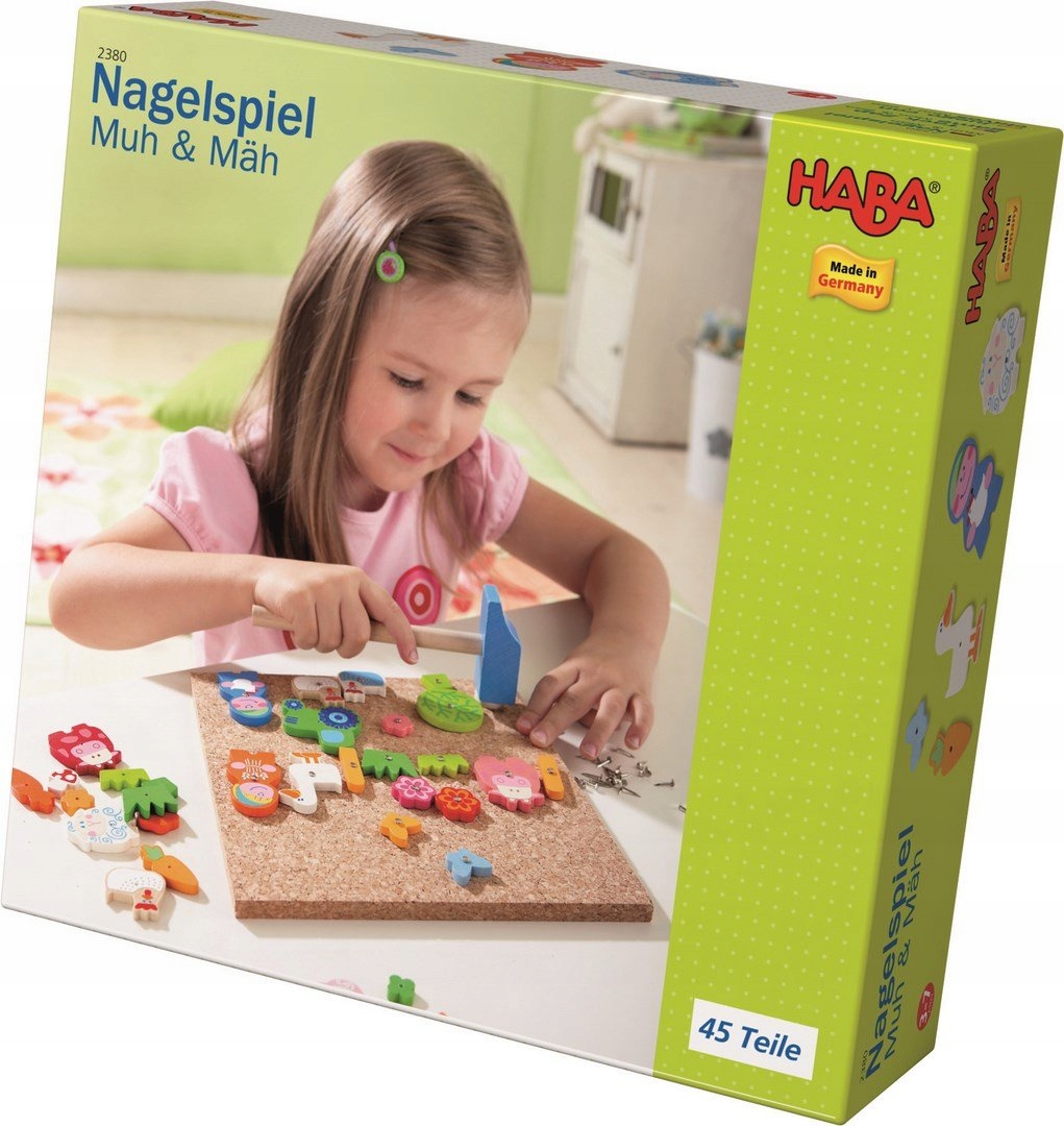 

Drewniana przybijanka z młoteczkiem, Farma, Haba