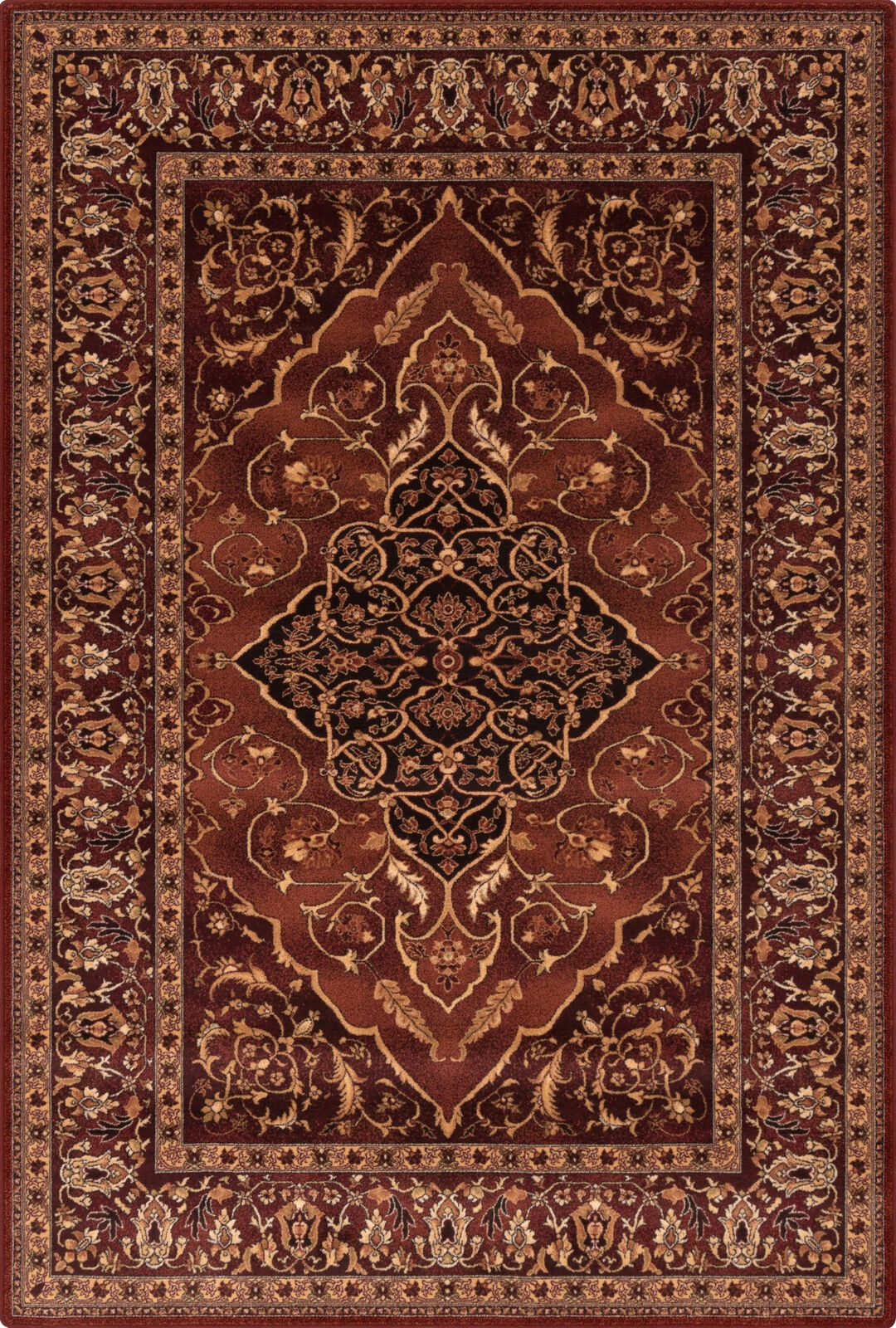 Dywan do salonu 100% wełna czerwony prostokątny 160x240cm Agnella