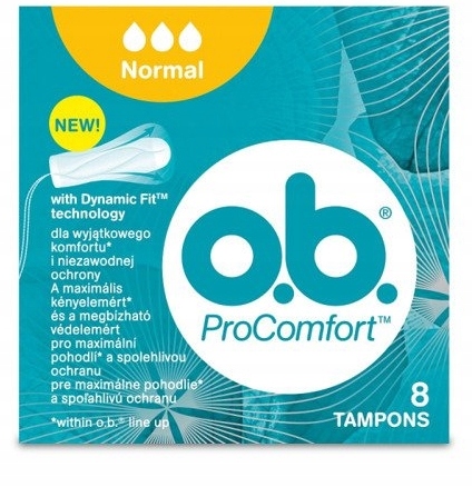 

O.b. Tampony higieniczne, normal, 8 sztuk