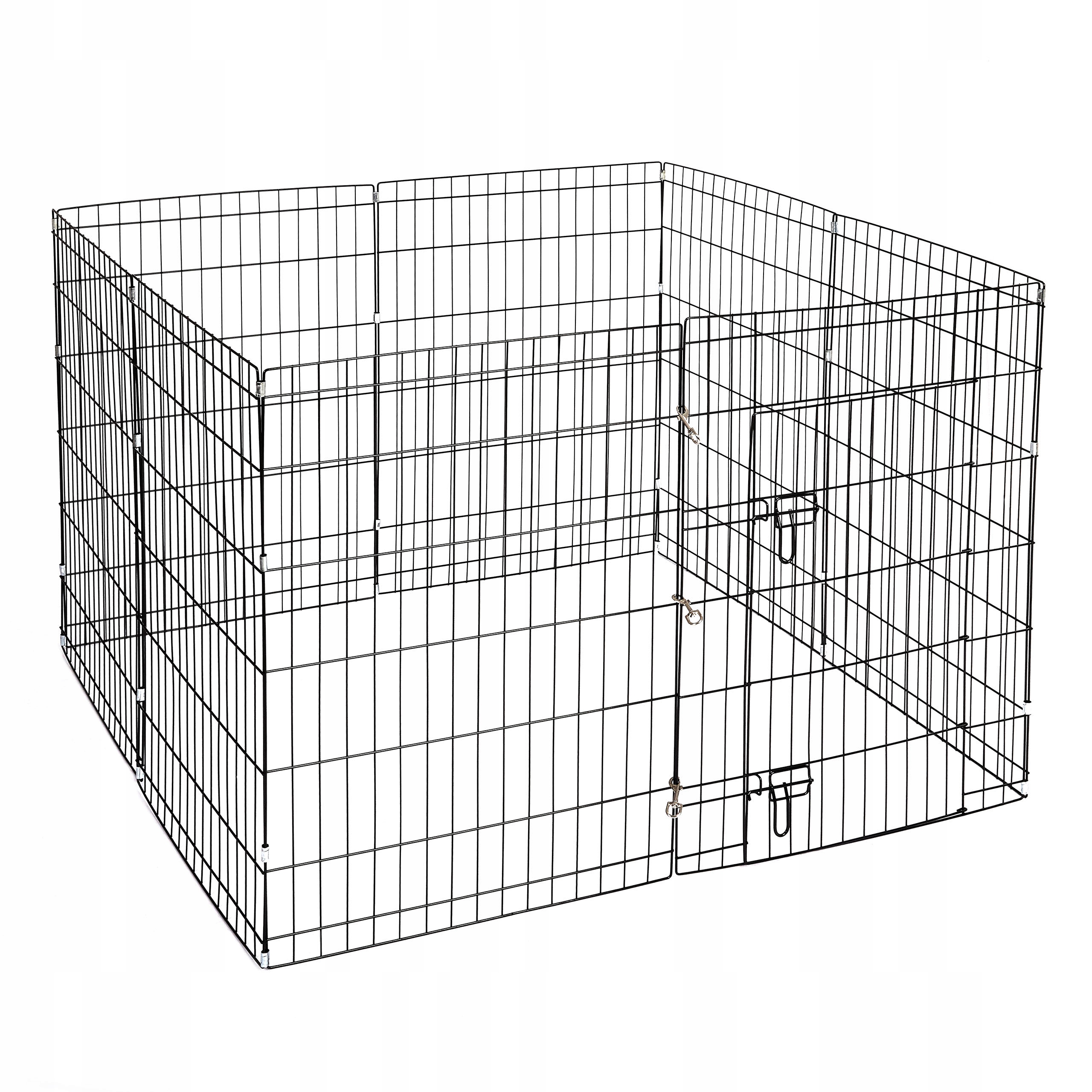 Kovová Kotec pro psa bez prahu – 8 panelů L Light 91,5 × 61 cm