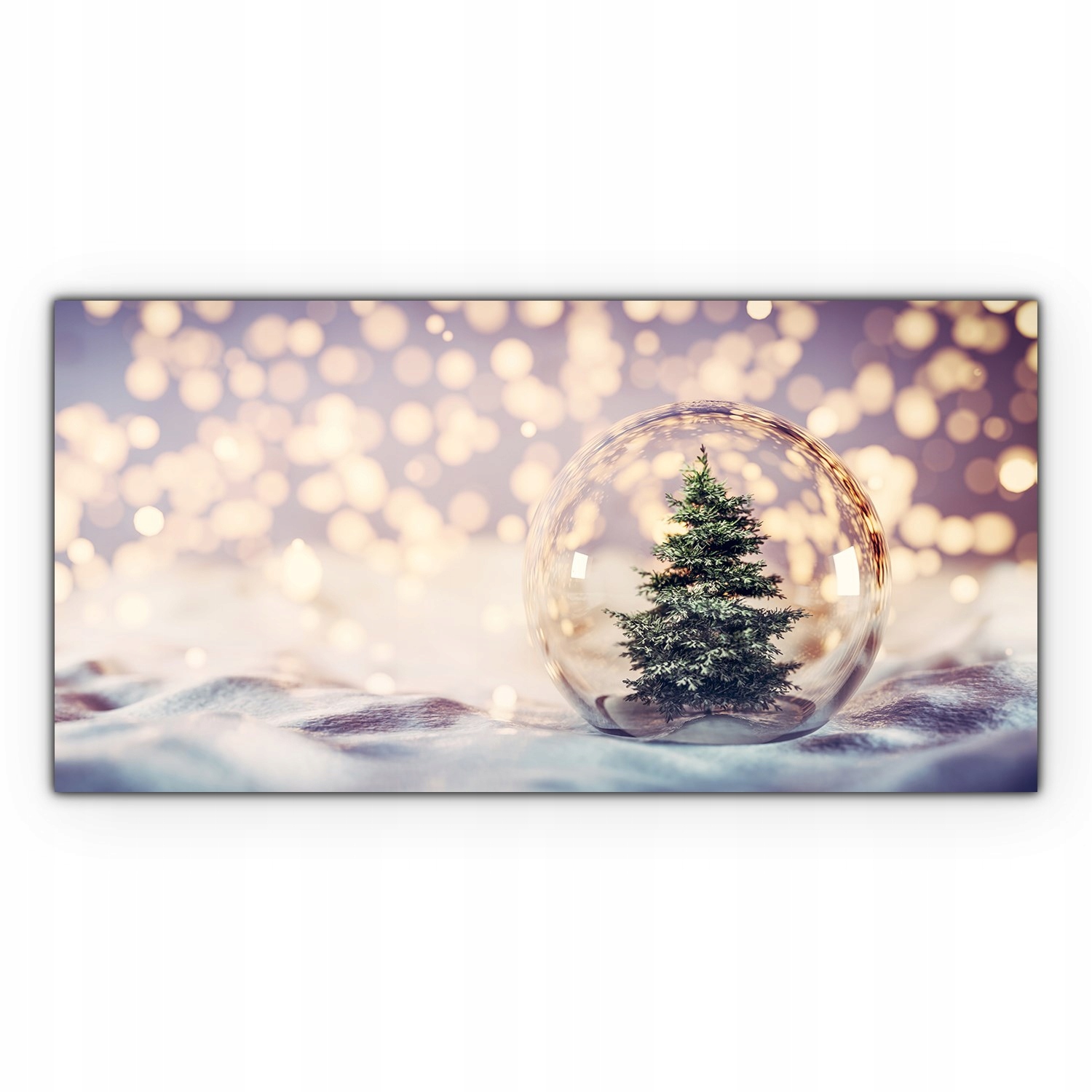 

Obraz szklany Choinka w śnieżnej kuli 140x70 cm