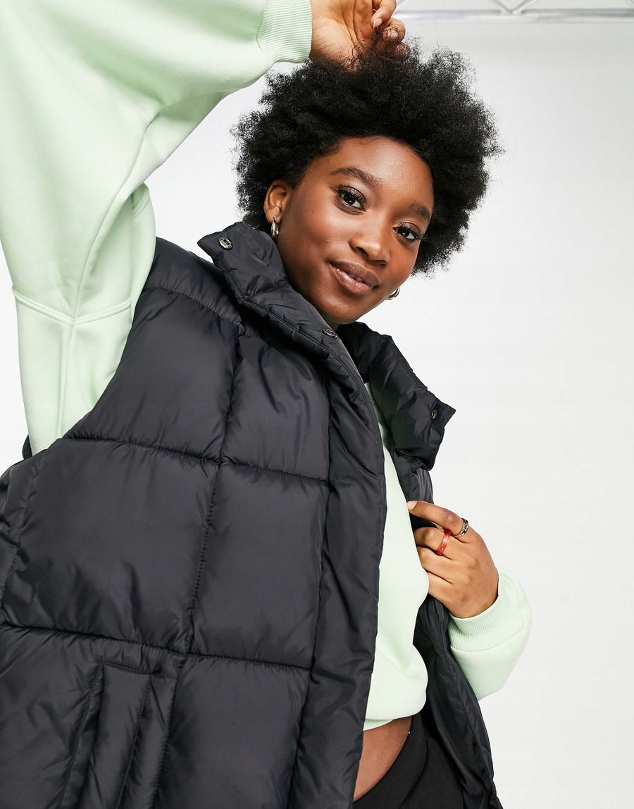 KAMIZELKA CZARNA DAMSKA NA RZEPY PROSTA 38 1NMD Marka inna