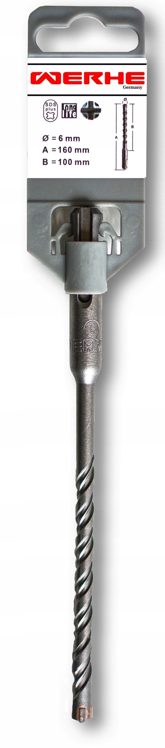 

Wiertło do betonu Sds Plus 6 x 160 mm Werhe