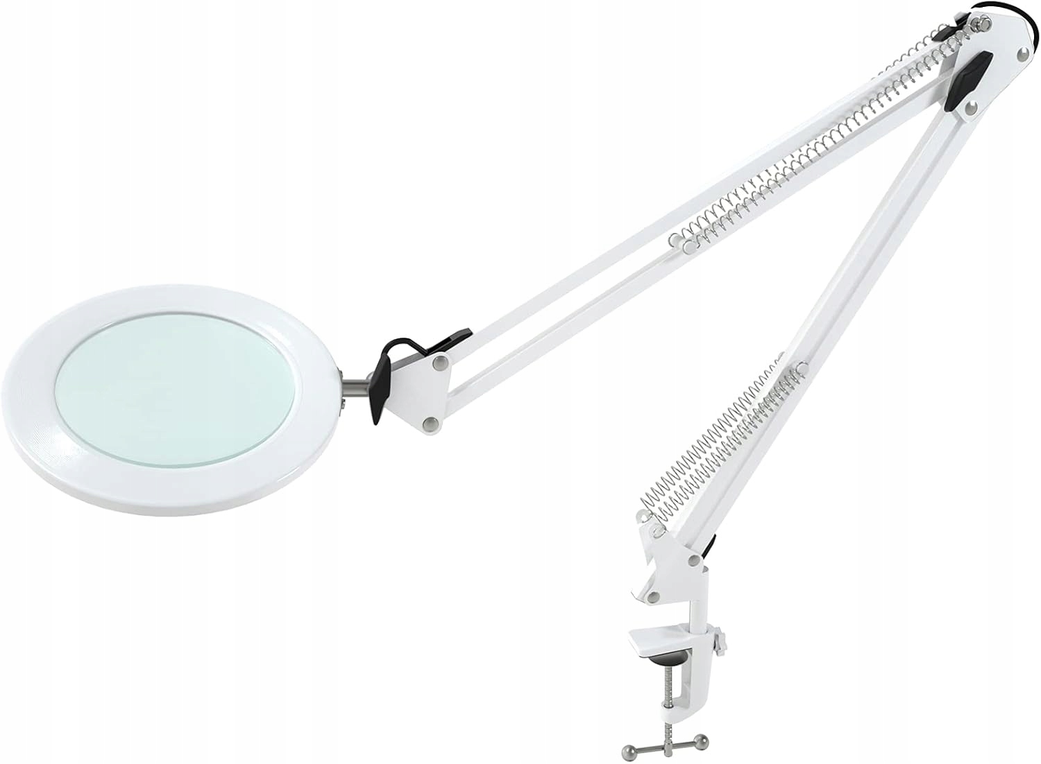 LAMPKA Z LUPĄ BIURKOWA KREŚLARSKA LED ŚCIEMNIACZ 3 BARWY 5 regulowane ramie