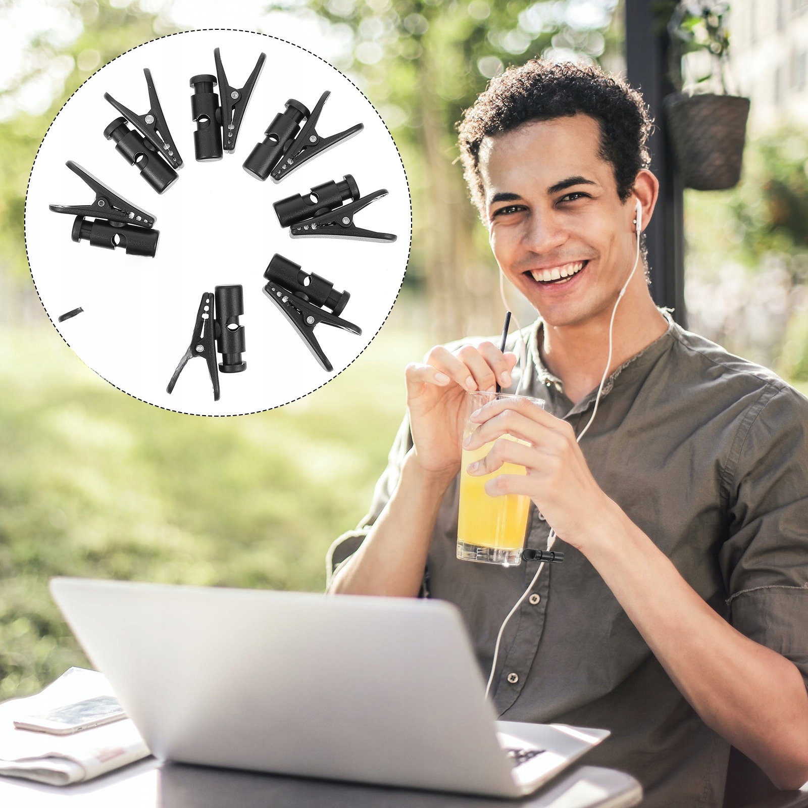 SŁUCHAWKI PRZEWODOWE SŁUCHAWKI Z KLIPEM NA KABEL Marka bez marki