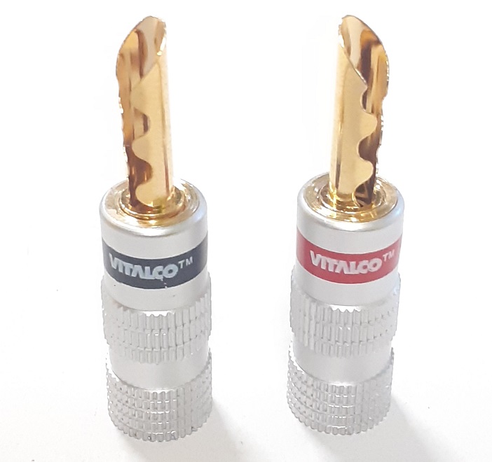 

Wtyki złącza banan Vitalco Jakoć pozłacane 2szt