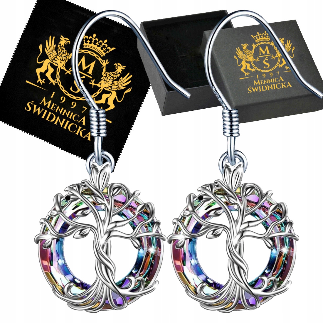 Stříbrné Náušnice 925 Stříbro kroužky pro manželku jako Dárek Gravírování rodokmenu