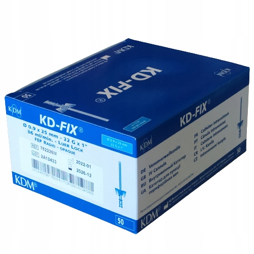 

Kaniula Wenflon Venflon Kd 22G Niebieska 0,9x25