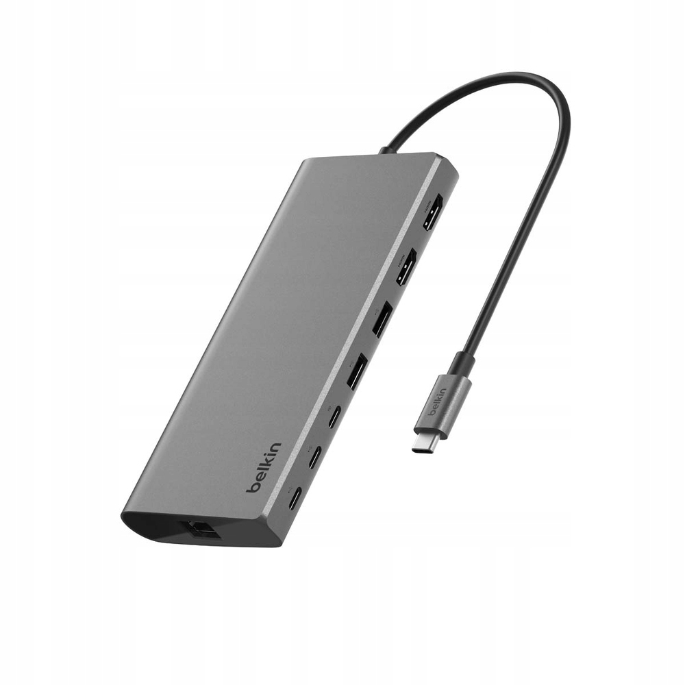 Belkin Hub Usb-c 8v1, 10 Gbps, 2 x Hdmi 4K šedý