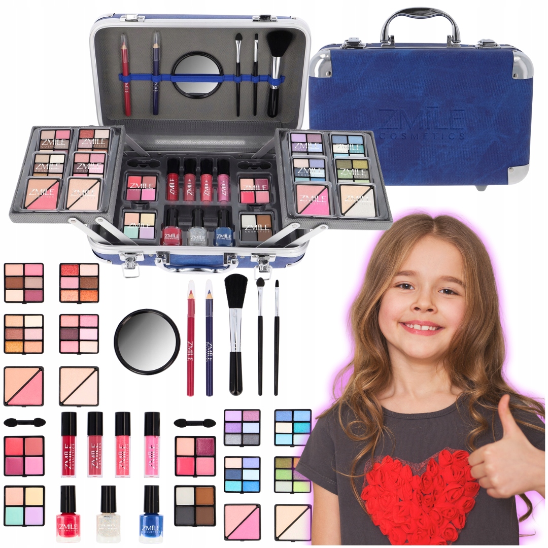 Kosmetyki Makeup Kuferek Dla Niej Córki 6-16 Lat duży Zestaw 81 El