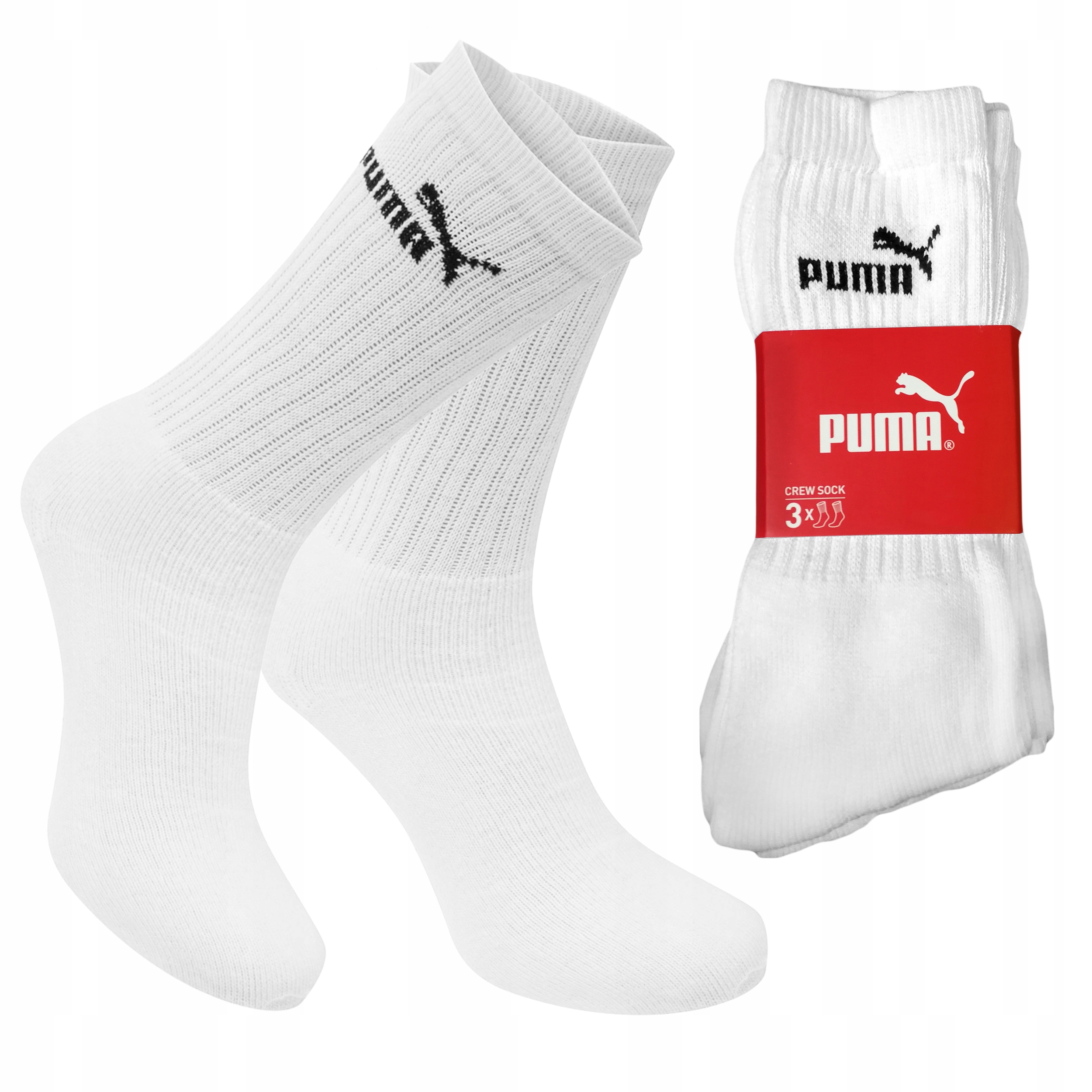 

Puma Skarpety , Białe , Unisex , 3 Pary 35/38