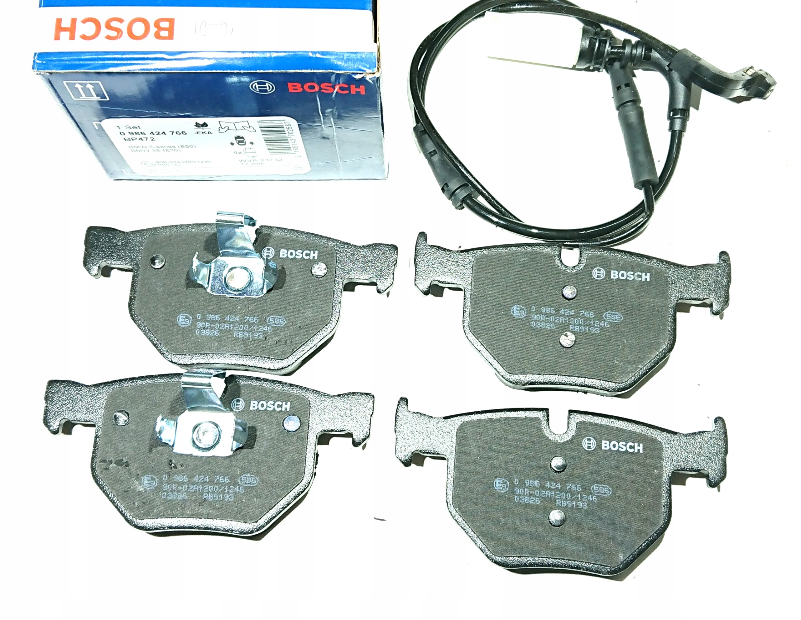 0 986 - BOSCH тормозные колодки зд + датчик BMW E60 e61