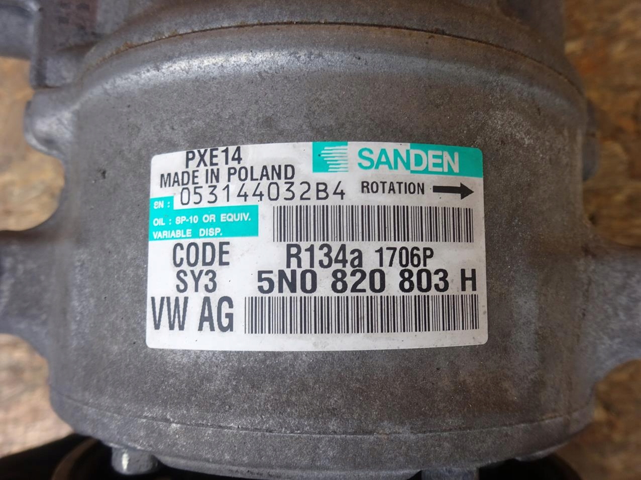 Audi A3 8P GOLF VI 2.0 tdi Компрессор кондиционера 5N0820803H