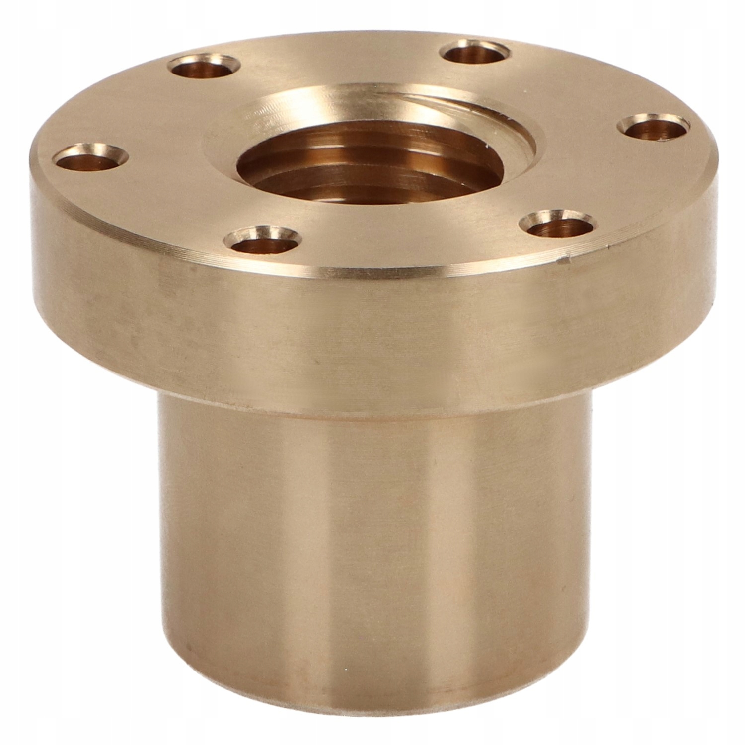 Nakrętka trapezowa brązowa z kołnierzem 40x7 Lewozwojna Marka Ebmia