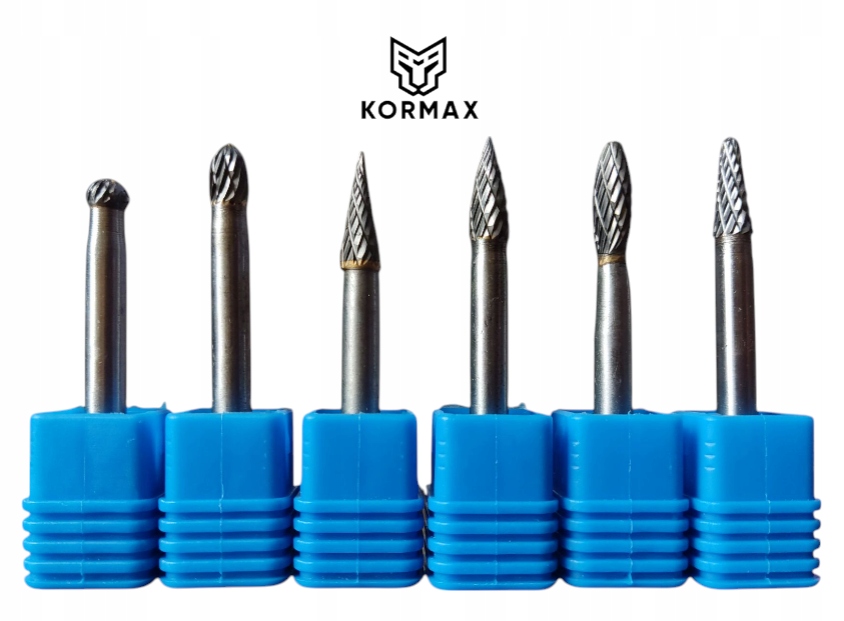 Rychlootáčkový frézovací rotační pilník 6 mm na kov s karbidem Set 6 Ks.