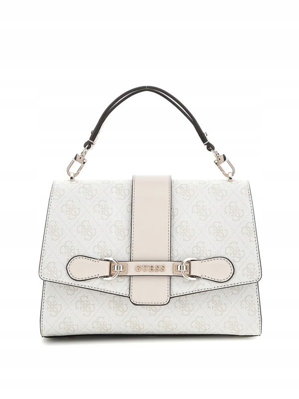 Guess Nolana Top Handle Flap Dove Logo dámská kabelka