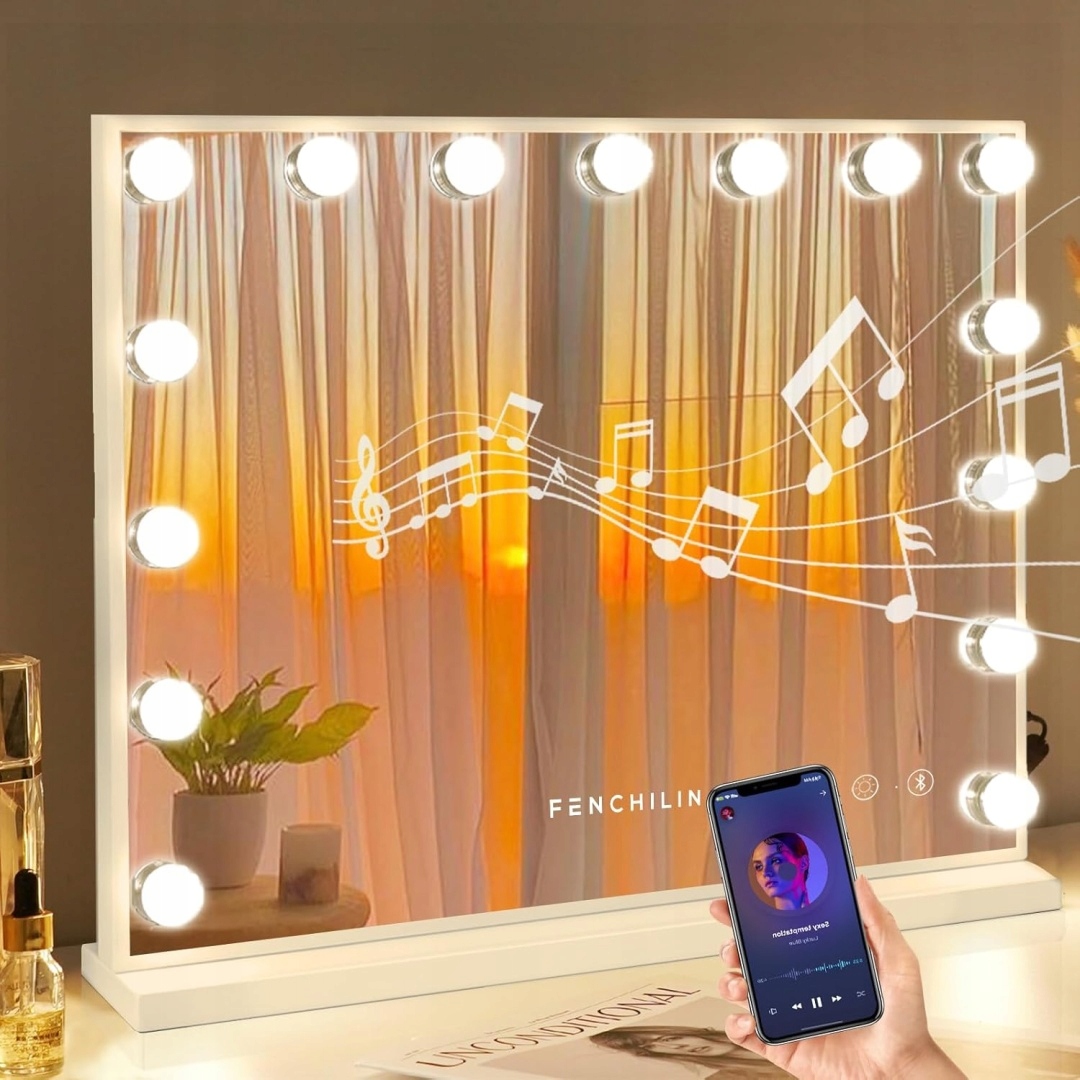 Zrkadlo na líčenie Fenchilin Bluetooth Hollywood Mirror s dotykovým ovládaním