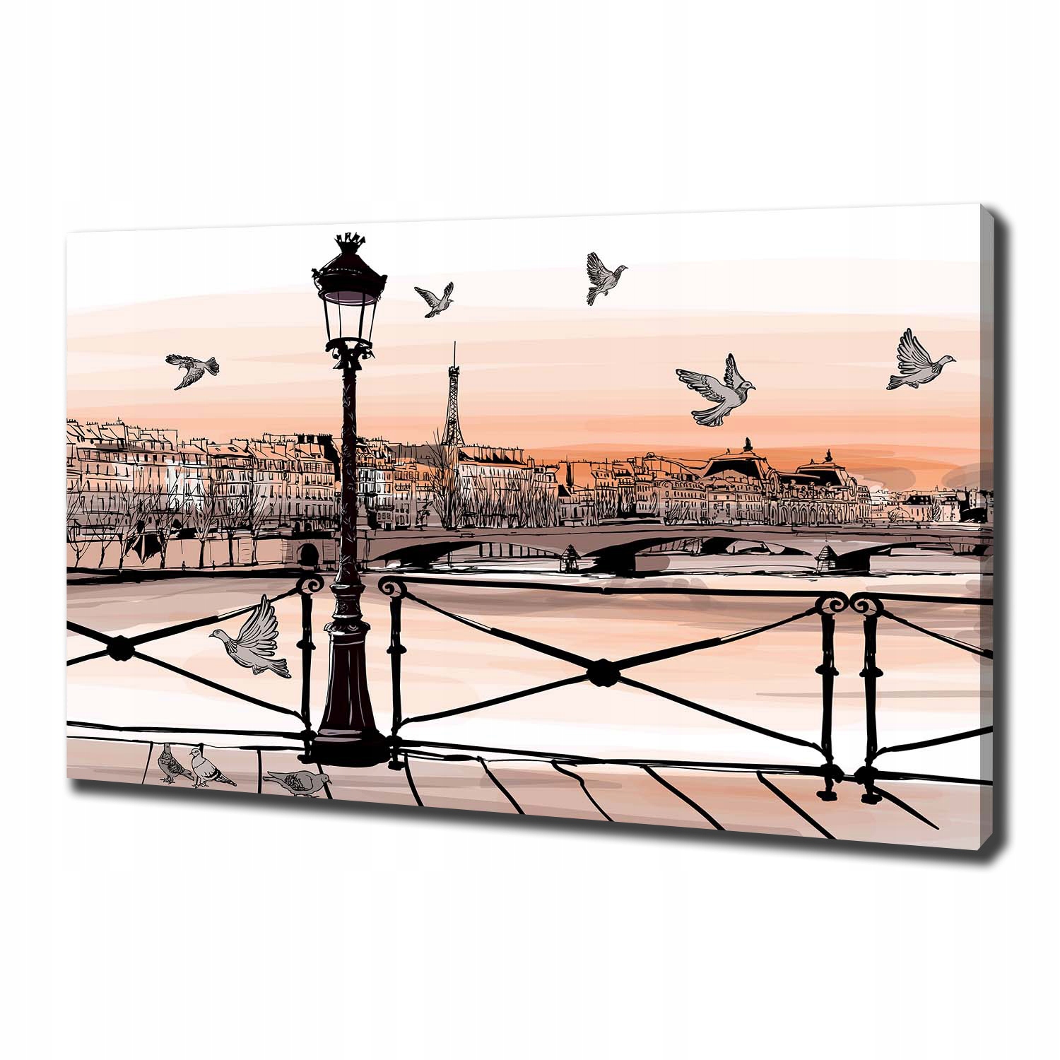 

Foto obraz na płótnie Zmierzch w Paryżu 100x70 cm