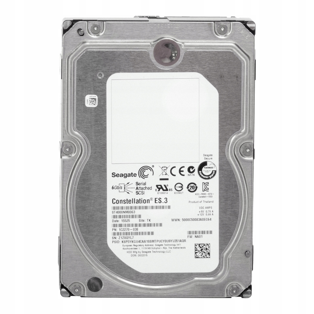 Seagate Constellation ES.3 4TB 7.2K 128MB SAS-2 3.5'' ST4000NM0063