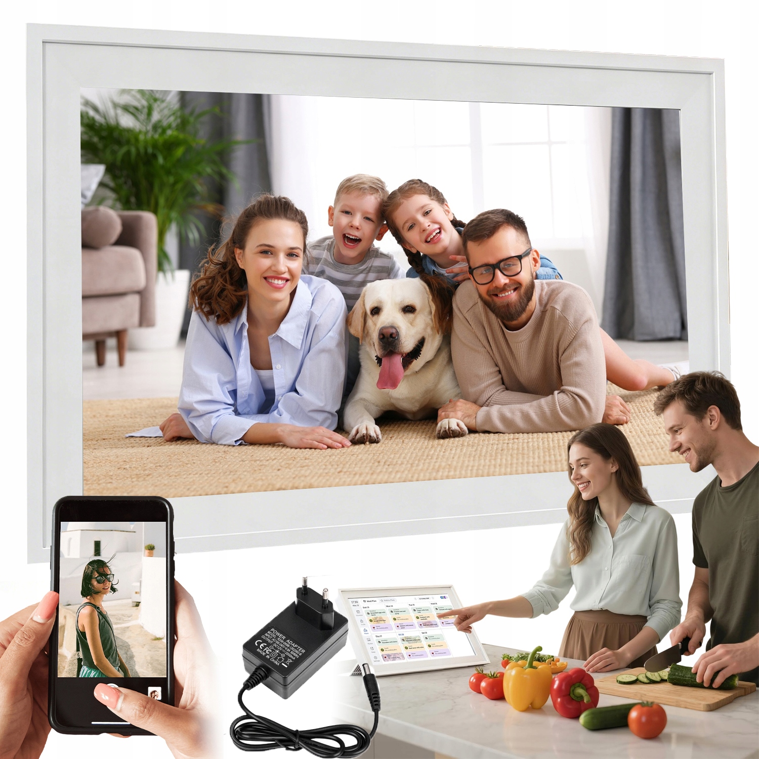 Rámeček Digitální Na Fotografie Hd 10.1" Fotorámeček App Hudba Film Dárek S 32G