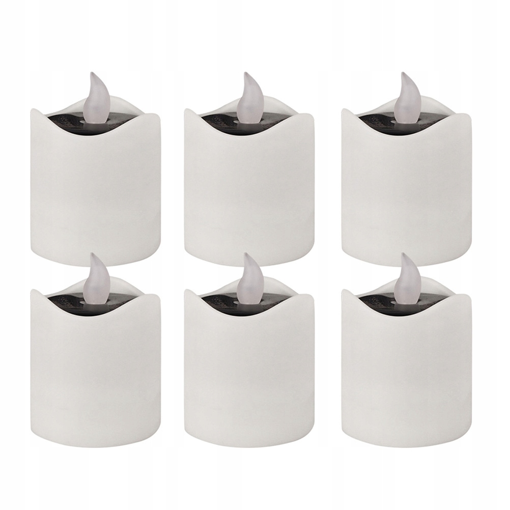 Świece LED 3D Light Bezdymne Solarne 6 Szt