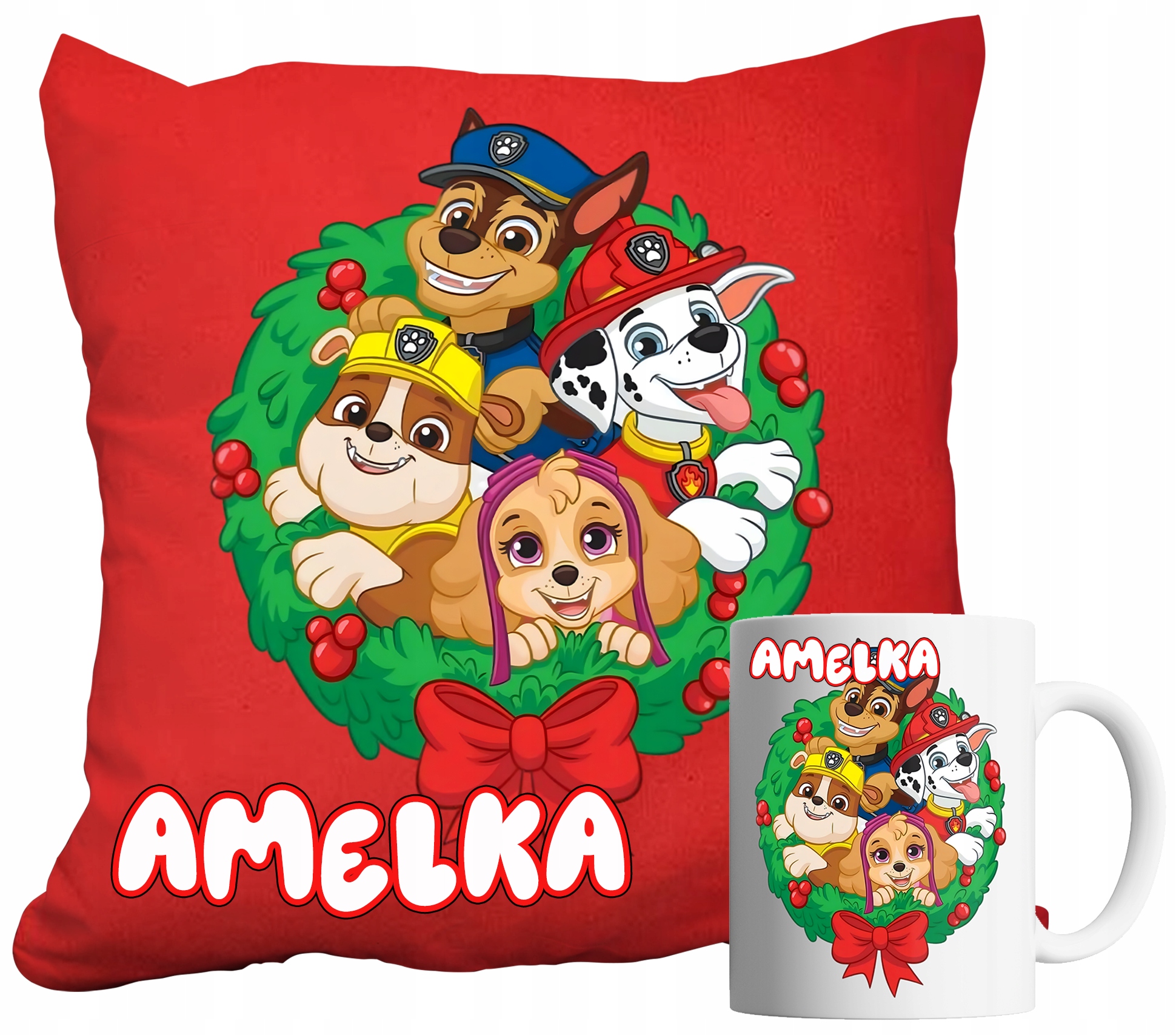 Set Hrnek A Polštář Tlapková patrola Vánoční Dárek Mikuláše Jméno