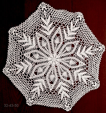 Ubrousek háček, krajka, ruční práce 43cm