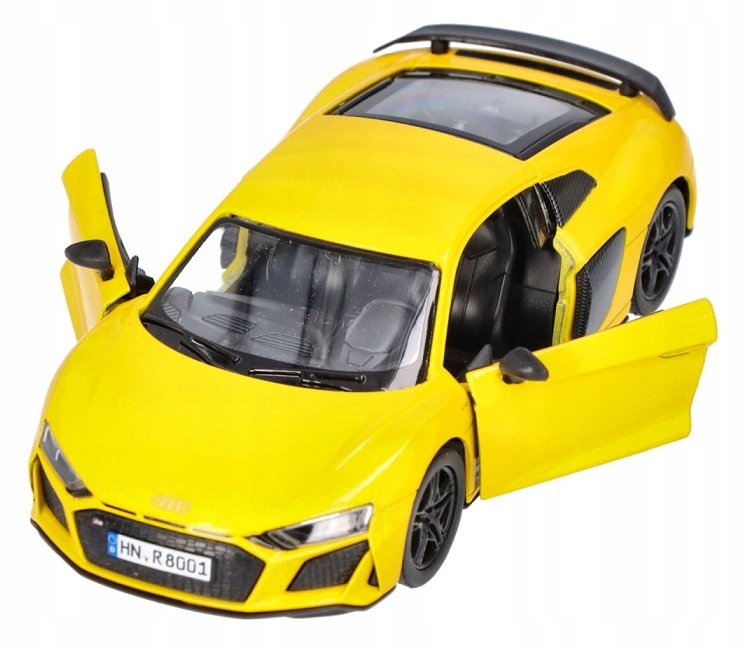 

Auto Audi R8 Żółty Metalowy model Samochodzik Goki