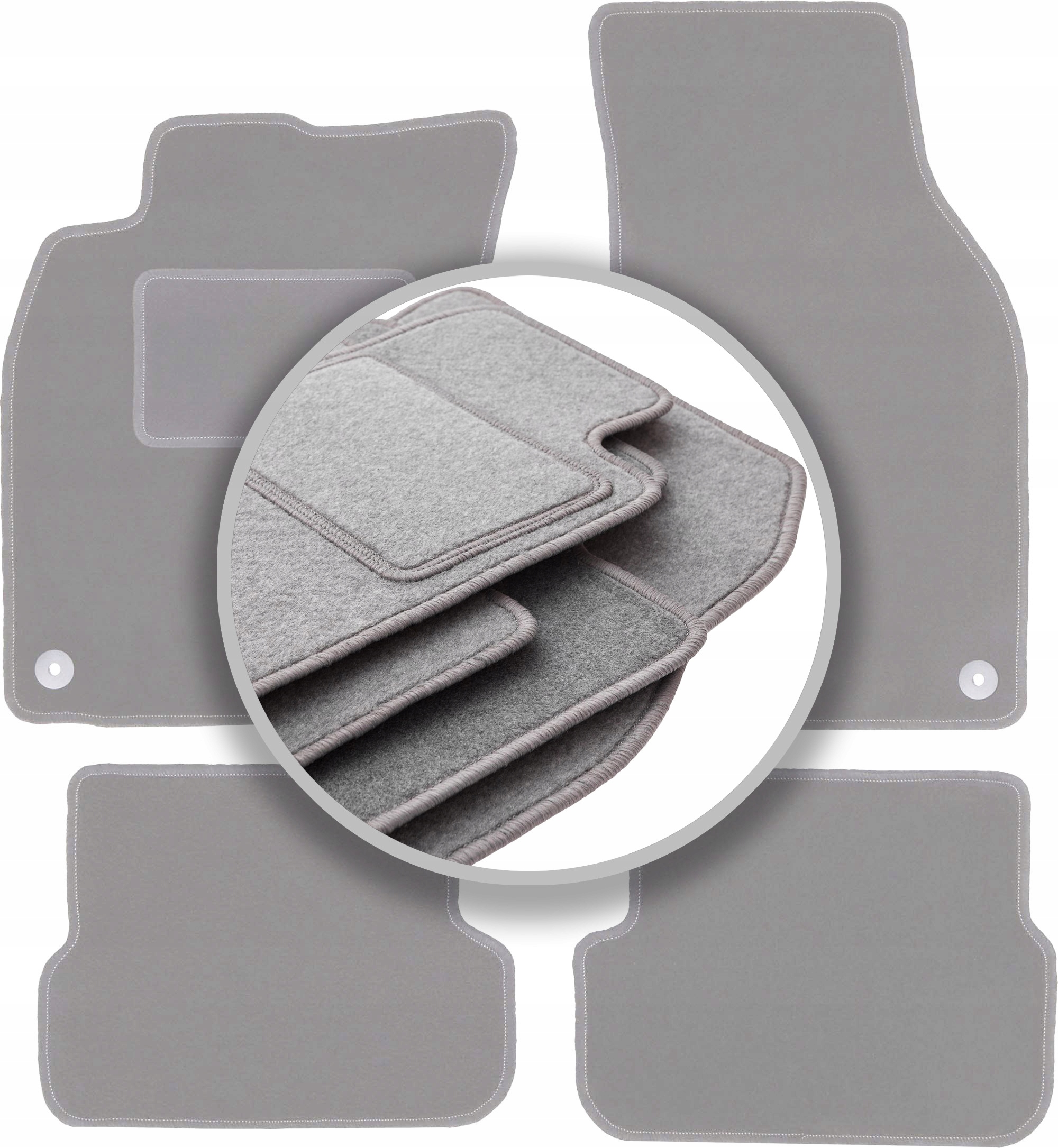 Koberce Oslo šedé pro: Audi A6 C6 Fl sedan, kombi