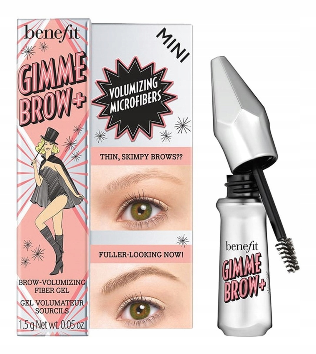 Benefit Gimme Volumizing Eyebrow Gel Cestovní velikost mini gel (5) 1.5 g