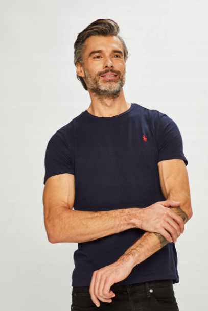 Pánské Tričko Polo Ralph Lauren 710680785004 vel. S Tmavě Modré Vyšívané Logo